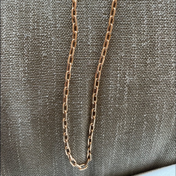 Grande Luxe Link Drawn Cable Chain Necklace in Rose Gold 18” - Picture 6 of 6